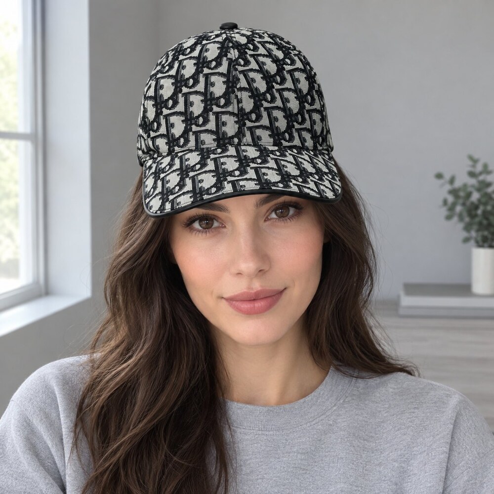 Dior Black Mesh Jacquard Cap - Picture 2 of 6